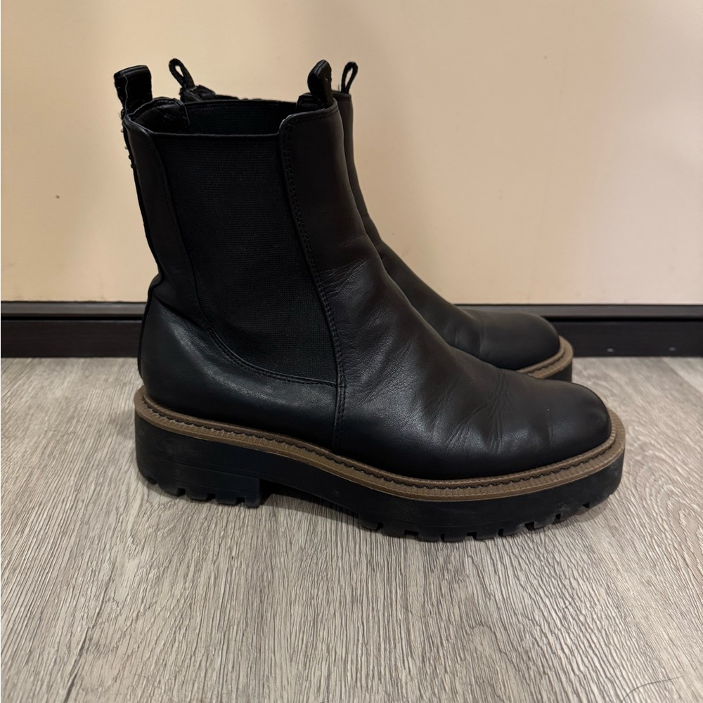 Sam Edelman Black Leather Chelsea Ankle Boots